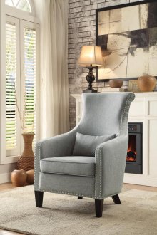 Arles Accent Chair 1270F1S in Grey Fabric by Homelegance