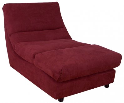 Burgundy Fabric Modern Elegant Chaise Lounger