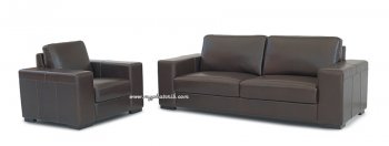 Modern Espresso Leather Living Room Set [AWS-Aspen]