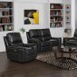 Tesla Power Motion Sofa & Loveseat Set MNY2799 in Black