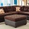 50525 Layce Sectional Sofa in Chocolate Fabric by Acme