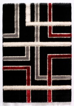 Modern C8001 Black Area Rug [IKRU-C8001-BLACK]