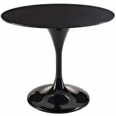 Lippa 40" Marble Table in Black by Modway