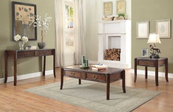 Mackinaw 4088 Coffee Table 3Pc Set in Cherry by Homelegance [HECT-4088 Mackinaw]