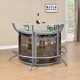 Dallas Home Bar 3Pc Set 100135 in Silver by Coaster