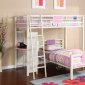 CM-BK1031 Summerville Bunk Bed in Pink & White w/Side Desk