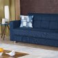 Miami Sofa Bed Convertible in Blue Fabric by Empire