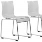 Lima Set of 4 Dining Chairs LC19CL in Clear by LeisureMod