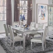 Allura Dining Table 1916-84 in Silver by Homelegance w/Options