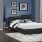 1807 Myall Upholstered Bed by Homelegance in Black Bi-Cast Vinyl