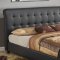 G2553 Upholstered Bed in Black Leatherette by Glory