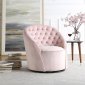 Alessio Accent Chair 501 in Pink Velvet by Meridian