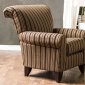 Arklow Accent Chair SM1241-CH in Striped Pattern Fabric