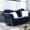 LCL-006 Sofa & Loveseat Set in Navy Blue Velvet