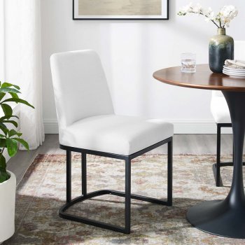 Amplify Dining Chair Set of 2 in White Fabric by Modway [MWDC-3811 Amplify White]