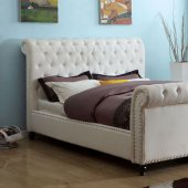 Bennett CM7603WH Bed in White Fabric