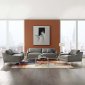 Harness Sofa in Gray Leather by Modway w/Options