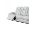 U1867 Power Motion Sofa in Chalk Leather Gel by Global w/Options