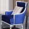 Skylar Sofa & Loveseat Set in Blue Velvet Fabric w/Options