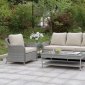 Hysham 6Pc Outdoor Patio Set CM-OS1881 in Gray & Beige