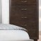 Carrington 5Pc Bedroom Set 301061 in Light Grey Fabric & Coffee