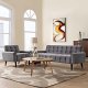 Delve Sofa in Gray Velvet Fabric by Modway w/Options