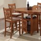 Medium Brown Finish Dinette w/Extendable Storage Table