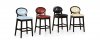 Choice of Color Bycast Leather Set of 2 Modern Martini Barstools