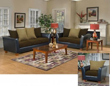 4650 Jane Sofa & Loveseat Set in Bulldozer Java by Chelsea [CHFS-TU-4650 Jane BJ]