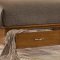 Golden Amber Finish Stylish Bed w/Optional Headboard