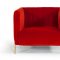 Karla Sofa Set 3Pc in Red-Orange Velvet Fabric by VIG