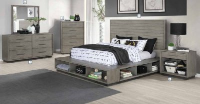 Derbyshire Bedroom 223201 in Grey Oak by Coaster w/Options