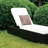 Albee II Patio Adjustable Chaise Lounge CM-OC1833WH in White