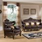 Vanessa Traditional Sofa & Loveseat Set in Bonded Leather