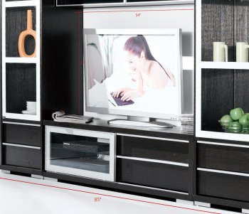 AV280-54 TV Stand in Wenge by Pantek w/Optional Items [PKTV-AV280W-54 Wenge]