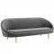 Sublime Sofa in Gray Velvet Fabric by Modway