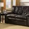 Charley Sofa & Loveseat Set 9715PU in Brown Vinyl by Homelegance