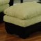 Beige Microfiber Modern Living Room W/Double Cushioned Seats