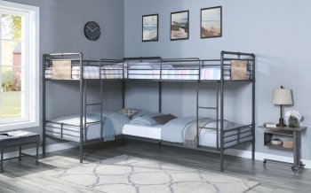 Cordelia Twin/Twin Bunk Bed BD00370 in Black by Acme [AMKB-BD00370 Cordelia]