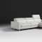 Augusto Power Motion Sectional Sofa White Leather by Whiteline