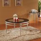 Ebonized Top Modern 3Pc Coffee Table Set w/Glass Inserts