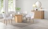 Qwin Dining Table DN02875 in Oak by Acme w/Marble Top & Options