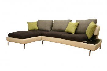 Multi-Tone Modern Sectional Sofa w/Removable Cushions [WISS-Basilio]