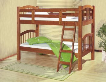 Honey Pine Finish Contemporary Twin Bunk Bed [HLBS-S189A]