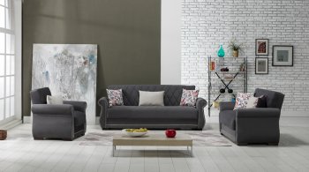 Deluxmark Sofa Bed in Gray Fabric by Casamode w/Options [CMSB-Deluxmark Gray]