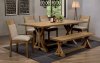 Douglas Dining Table 107221 in White Oak by Coaster with Options