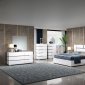 Athena Bedroom in High Gloss White by ESF w/Options