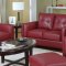 504471 Sawyer Sofa in Red Bonded Leather by Coaster w/Options