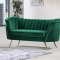 Margo Sofa 622 in Green Velvet Fabric by Meridian w/Options