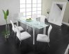 Glass Top & Metal Base Modern Dining Table w/Optional Chairs